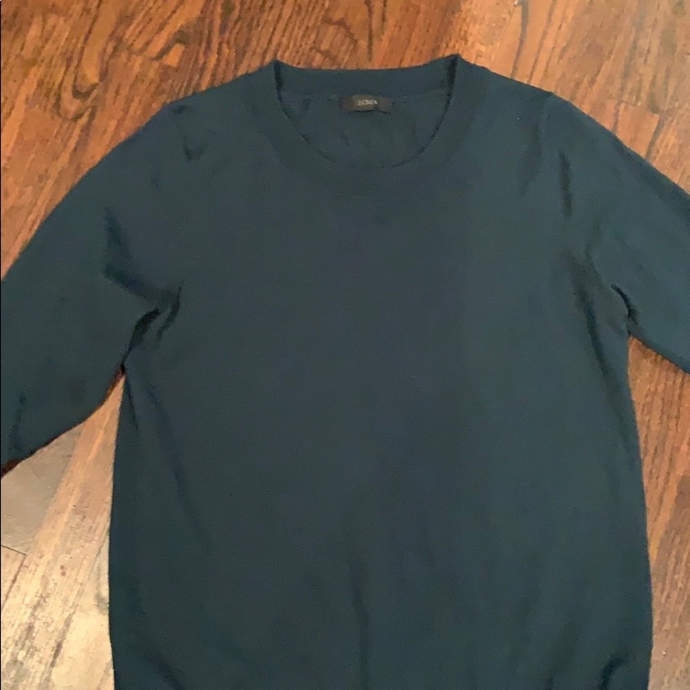 3/4 length sweater in hunter green